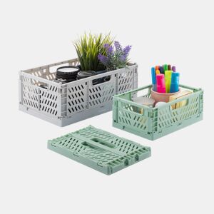 Conjunto de 3 Caixas Organizadoras Dobráveis e Empilháveis Boxtor InnovaGoods