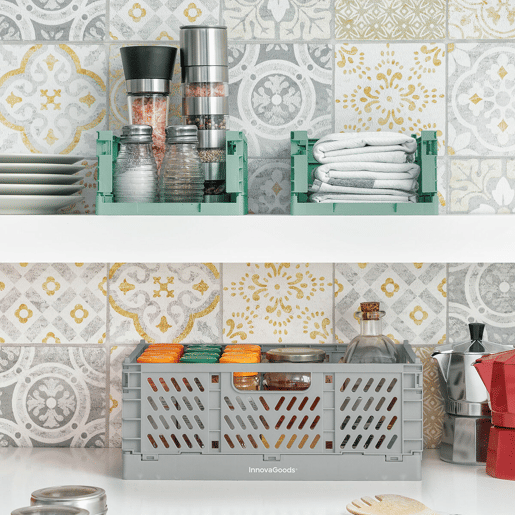 Conjunto de 3 Caixas Organizadoras Dobráveis e Empilháveis Boxtor InnovaGoods