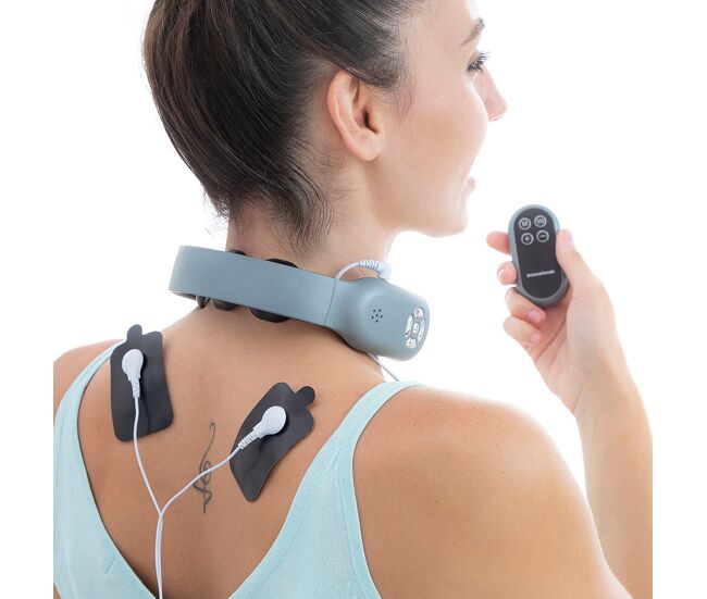 Masajeador cervical recargable con mando nekival innovagoods