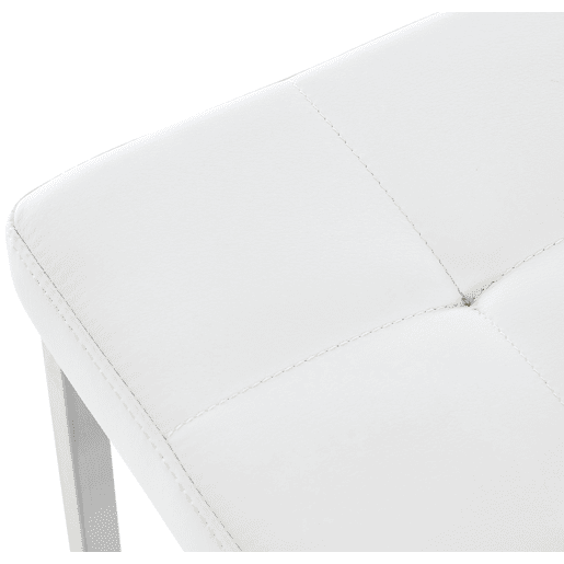 Taburete Bajo Barci Simil cuero Blanco 40X40X48 cm Taburete Bajo Barci Simil cuero Blanco 40X40X48 cm