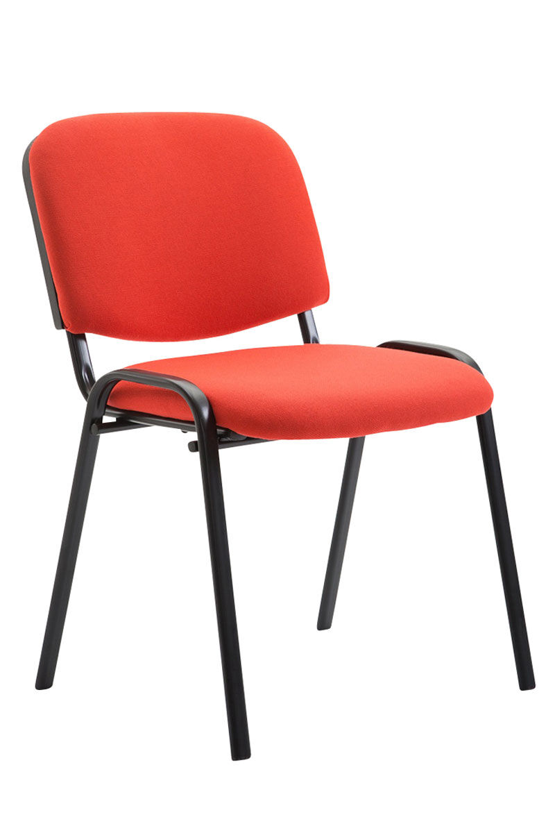 Silla  de conferencia ken tela rojo 53x53x83 cm