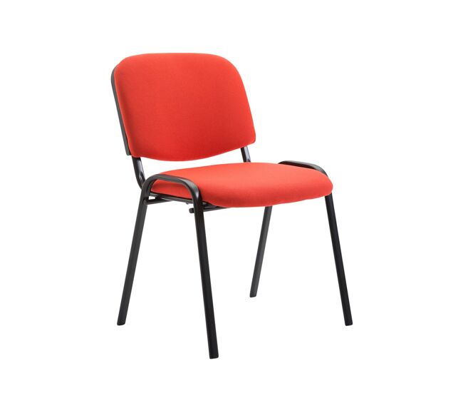 Silla de conferencia ken tela rojo 53x53x83 cm