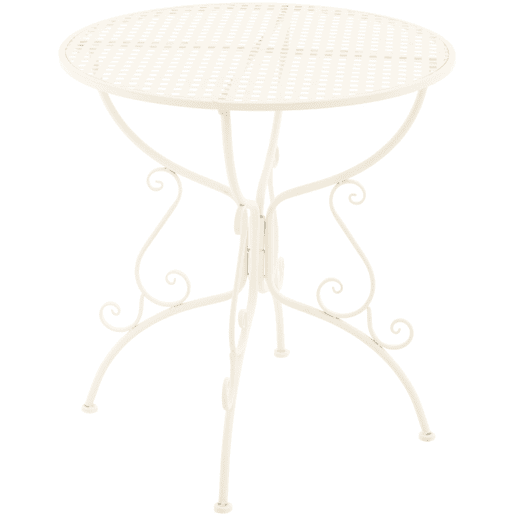 Mesa jardin Amanda Ø 70 cm Metal Blanco Ø 70 cm