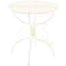Mesa de jardín Amanda elegante y resistente para exteriores Ideal para reuniones en el jardín o terraza Fácil de limpiar Metal Blanco Ø 70 cm