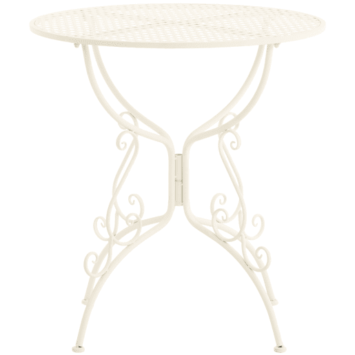 Mesa jardin Amanda Ø 70 cm Metal Blanco Ø 70 cm