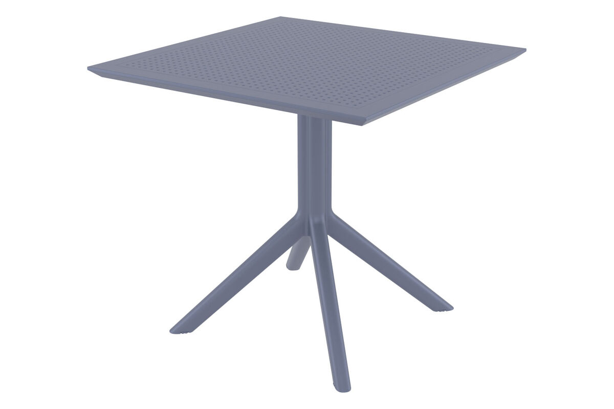 Mesa sky plástico gris oscuro 80x80x74 cm