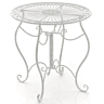 Mesa de hierro Indra Metal Blanco antiguo Ø 70 cm