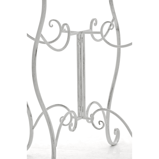 Mesa de hierro Indra Metal Blanco antiguo Ø 70 cm