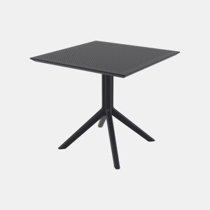 Mesa Sky 80 x 80 cm Plástico Negro 80X80X74 cm