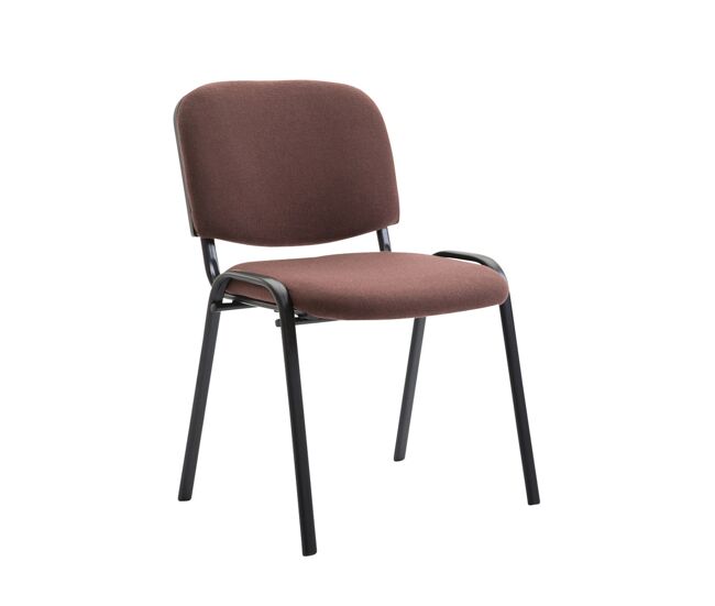 Silla de conferencia ken tela marrón 53x53x83 cm