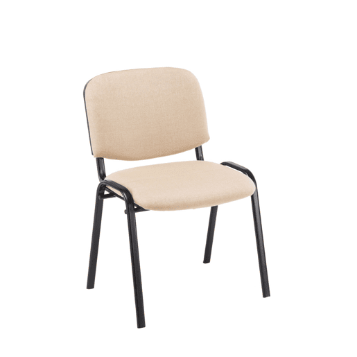 Silla de Conferencia Ken Tela Crema 53X53X83 cm