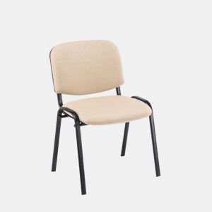 Silla de Conferencia Ken Tela Crema 53X53X83 cm