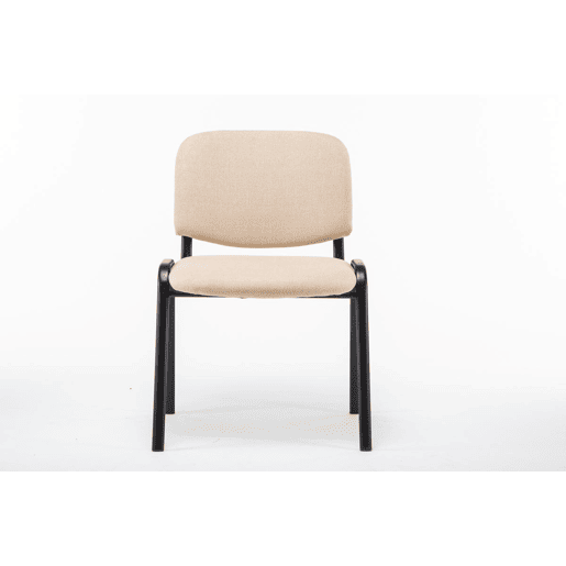 Silla de Conferencia Ken Tela Crema 53X53X83 cm
