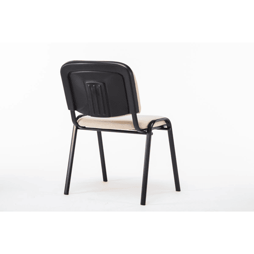 Silla de Conferencia Ken Tela Crema 53X53X83 cm