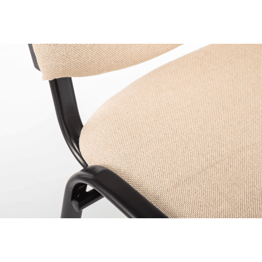 Silla de Conferencia Ken Tela Crema 53X53X83 cm