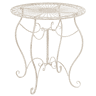 Mesa de hierro Indra Metal Crema antiguo Ø 70 cm