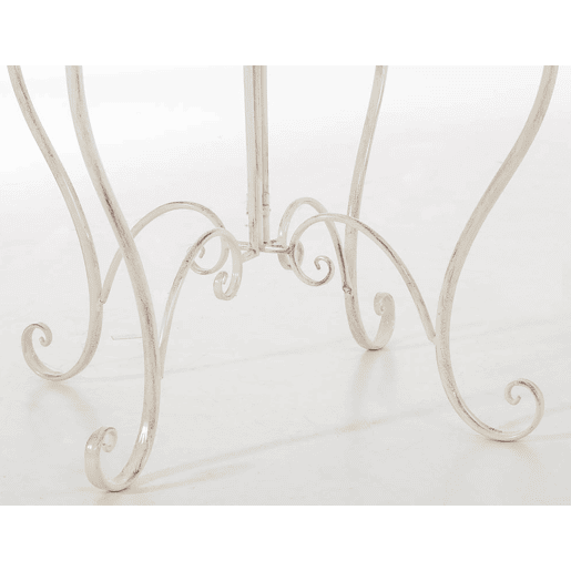 Mesa de hierro Indra Metal Crema antiguo Ø 70 cm