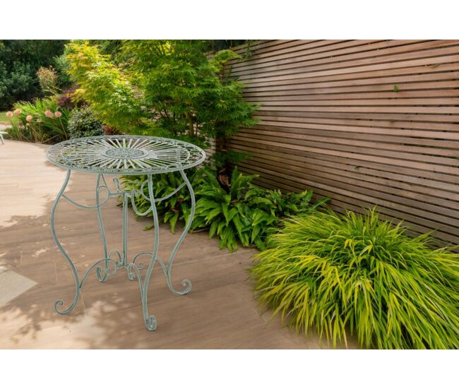 Mesa de hierro indra metal verde antiguo ø 70 cm