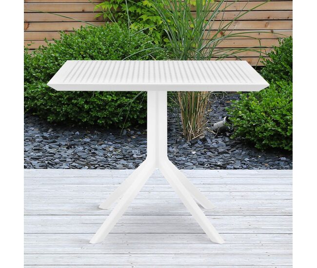 Mesa sky 80 x 80 cm plástico blanco 80x80x74 cm