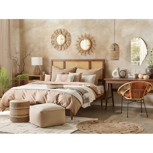 Espelho TELAKIA 60 cm 60 cm Rattan Natural