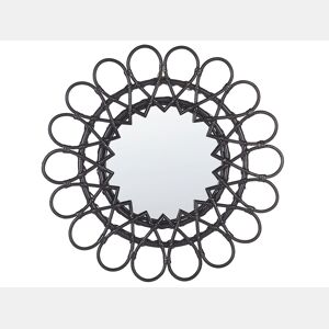 Espelho BABAI 60 cm 60 cm Rattan Preto