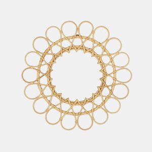 Espelho BABAI 60 cm 60 cm Rattan Natural