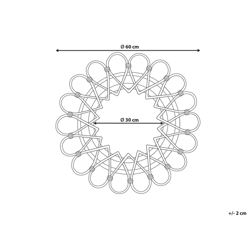 Espelho BABAI 60 cm 60 cm Rattan Natural