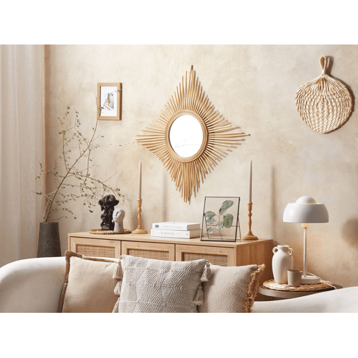 Espelho MAJENE 60 cm 60 cm Rattan Natural