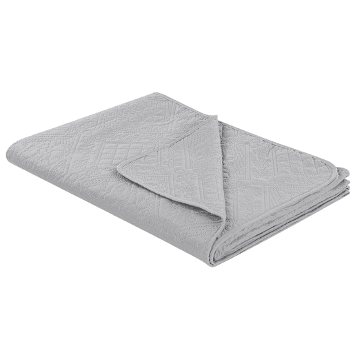 Colcha com almofadas ALAMUT 140 x 210 cm Cinzento