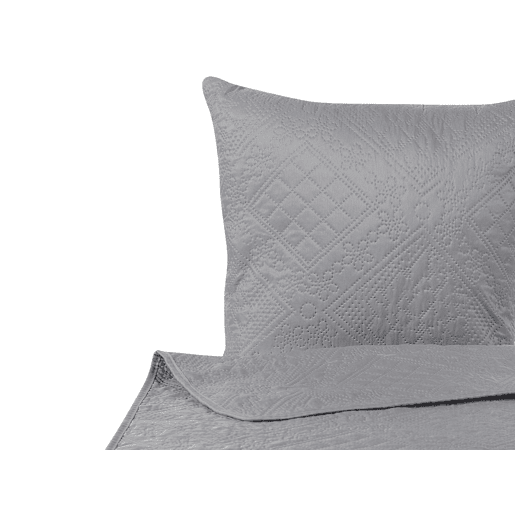 Colcha com almofadas ALAMUT 140 x 210 cm Cinzento