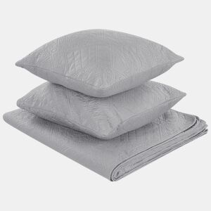 Colcha com almofadas ALAMUT 160 x 220 cm Cinzento