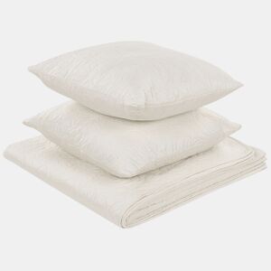 Colcha com almofadas RUDKHAN 140 x 210 cm Creme