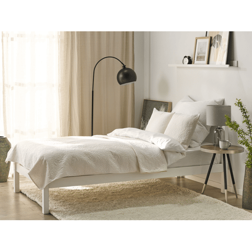 Colcha com almofadas RUDKHAN 140 x 210 cm Creme