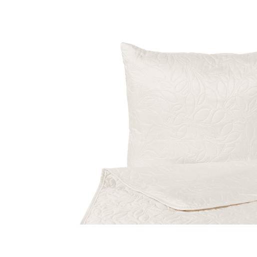 Colcha com almofadas RUDKHAN 140 x 210 cm Creme