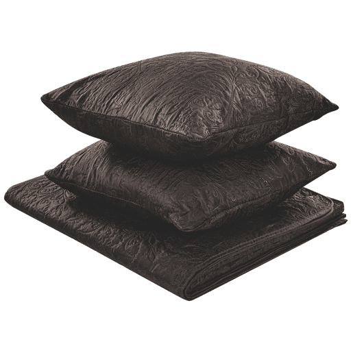 Colcha com almofadas RAYEN 160 x 220 cm Castanho