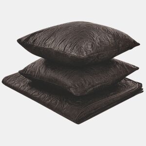 Colcha com almofadas RAYEN 160 x 220 cm Castanho