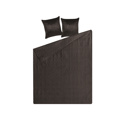 Colcha com almofadas RAYEN 160 x 220 cm Castanho