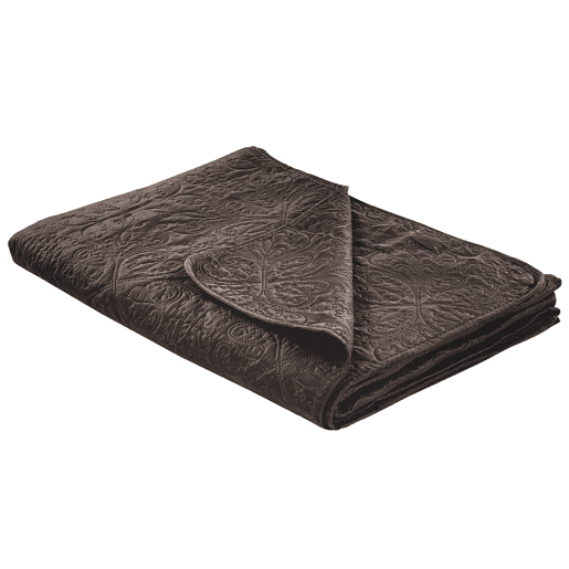Colcha com almofadas RAYEN 160 x 220 cm Castanho