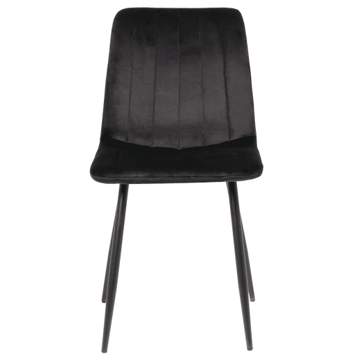 Silla De Comedor Dijon Terciopelo Negro 53X45X88 cm