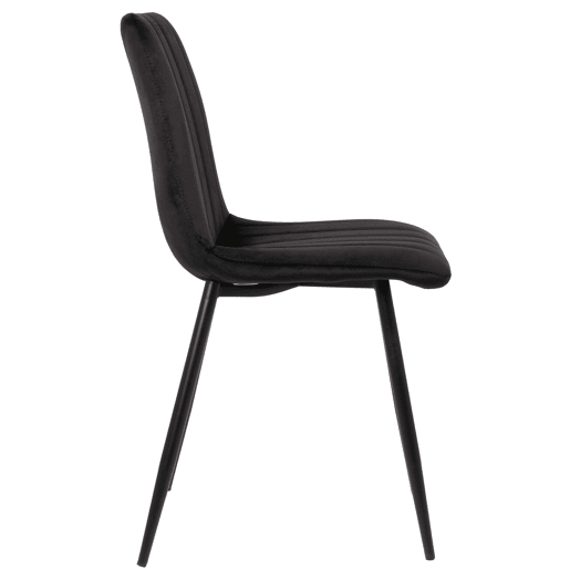 Silla De Comedor Dijon Terciopelo Negro 53X45X88 cm