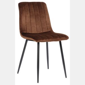 Silla De Comedor Dijon Terciopelo Marrón 53X45X88 cm