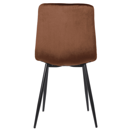 Silla De Comedor Dijon Terciopelo Marrón 53X45X88 cm