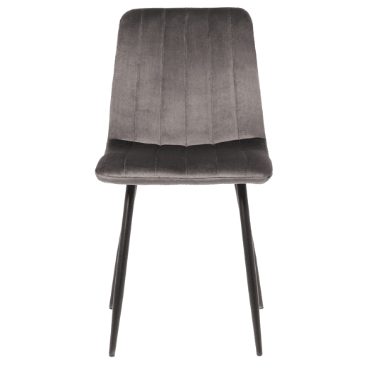 Silla De Comedor Dijon Terciopelo Gris 53X45X88 cm