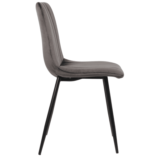 Silla De Comedor Dijon Terciopelo Gris 53X45X88 cm