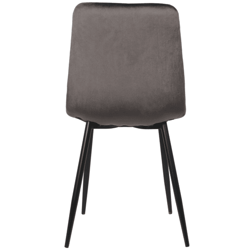 Silla De Comedor Dijon Terciopelo Gris 53X45X88 cm