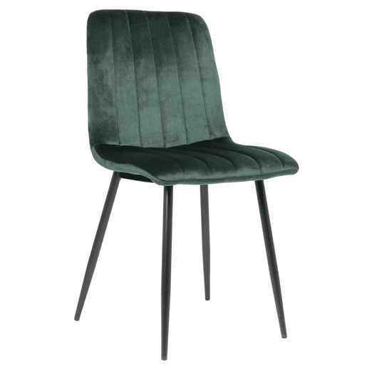 Silla De Comedor Dijon Terciopelo Verde 53X45X88 cm