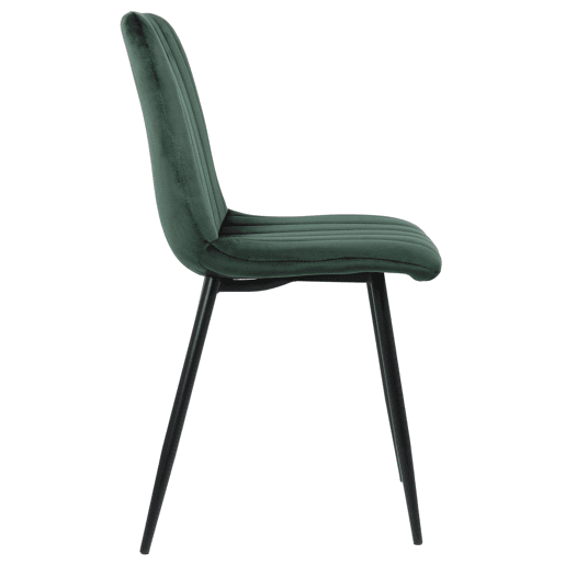 Silla De Comedor Dijon Terciopelo Verde 53X45X88 cm