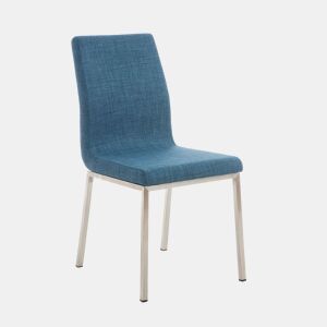 Silla de Comedor Colmar en Tela Azul 50X40X88 cm
