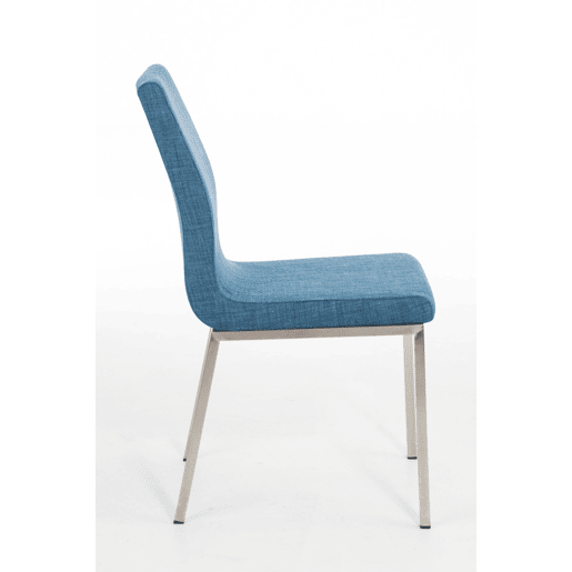 Silla de Comedor Colmar en Tela Azul 50X40X88 cm Silla de Comedor Colmar en Tela Azul 50X40X88 cm