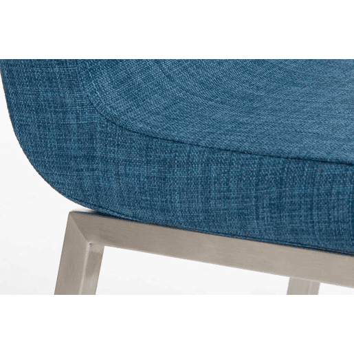 Silla de Comedor Colmar en Tela Azul 50X40X88 cm Silla de Comedor Colmar en Tela Azul 50X40X88 cm